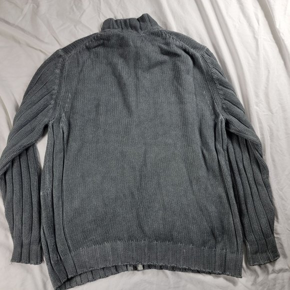 Tommy Bahama Jeans Mens XL Gray Cardigan Sweater Jacket Full Zip Heavyweight - Picture 2 of 12